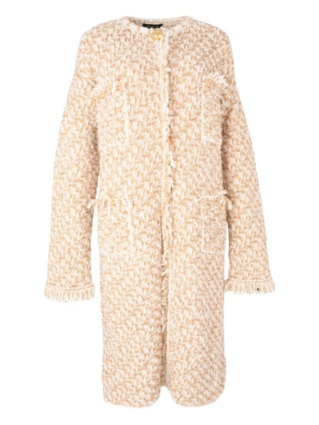 frayed-detailing coat