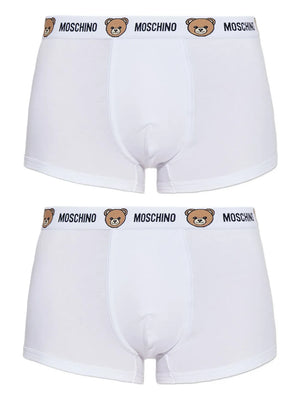 logo bear-detail cotton boxers (pack of two)