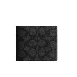 Id Billfold Wallet In Signature Canvas signature canvas/Gunmetal/Charcoal/Black