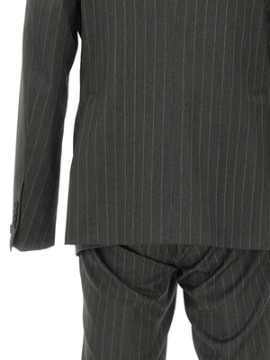 pinstriped double-breasted suit