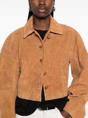 cropped suede jacket
