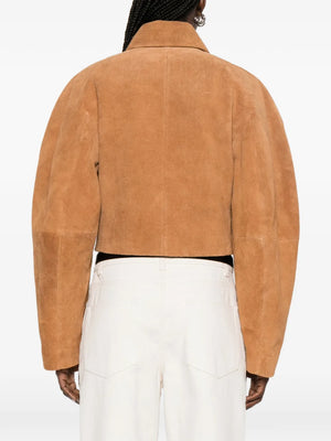 cropped suede jacket