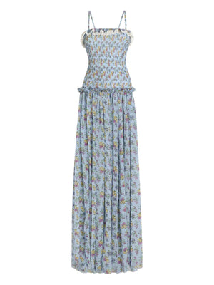 ruffled floral dress