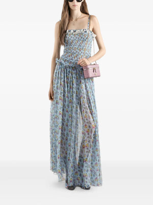 ruffled floral dress