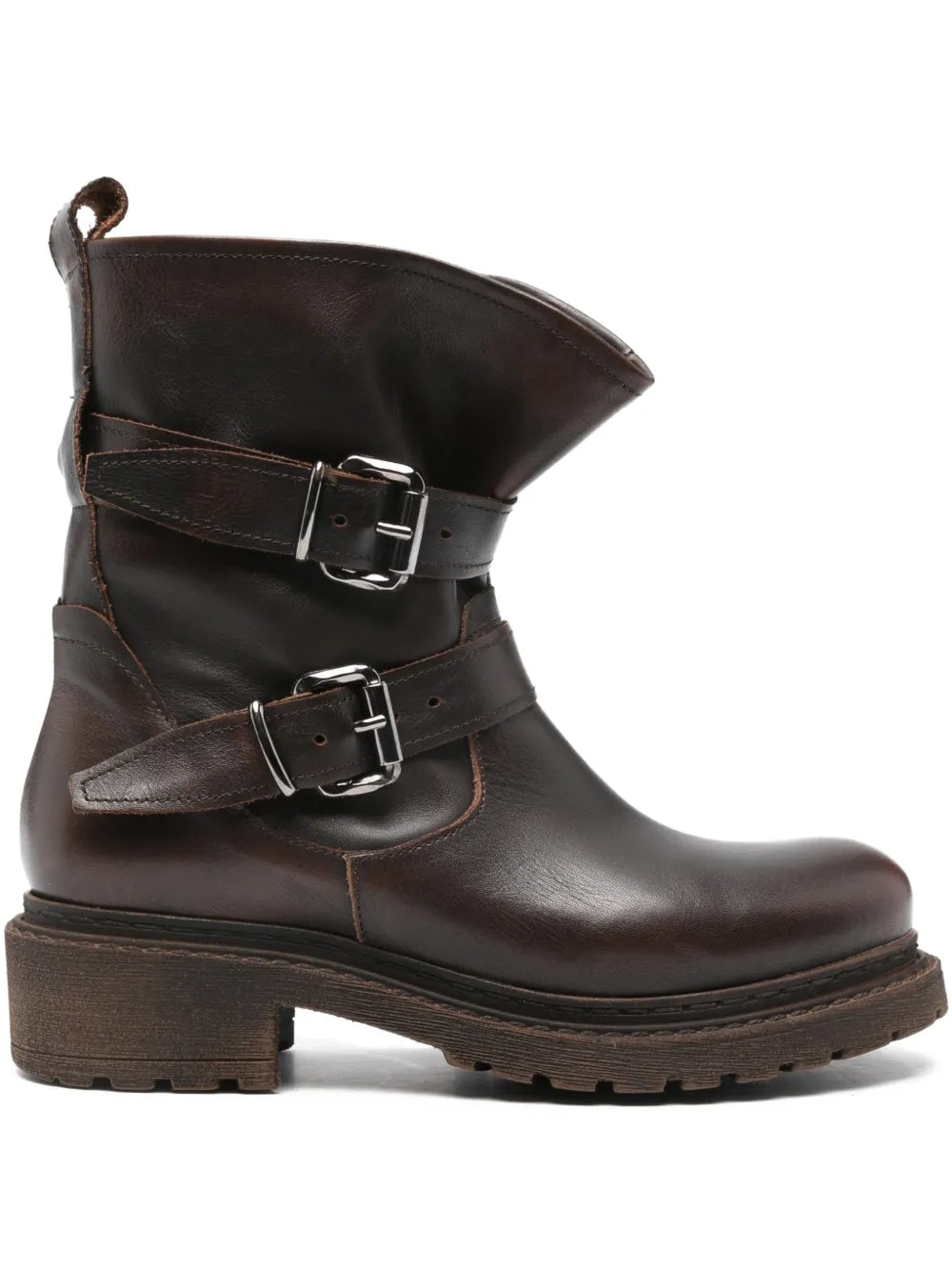 45mm buckle round-toe boots