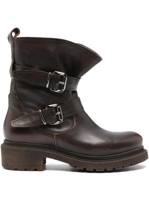 45mm buckle round-toe boots
