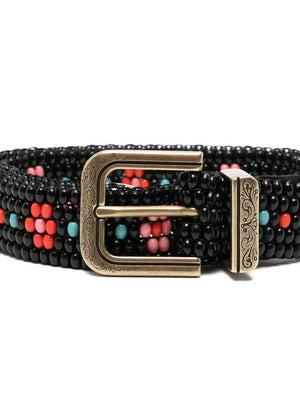 beaded buckle belt