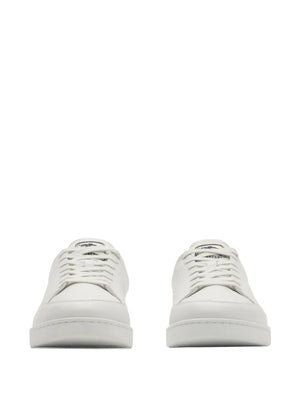 check leather sneakers