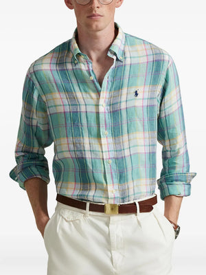 plaid button-down shirt