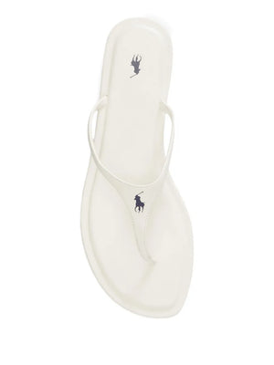 logo-detail leather sandals