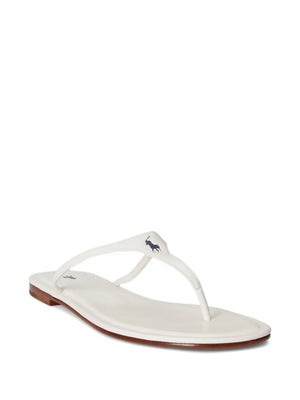 logo-detail leather sandals