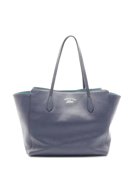 2000s swing leather tote bag
