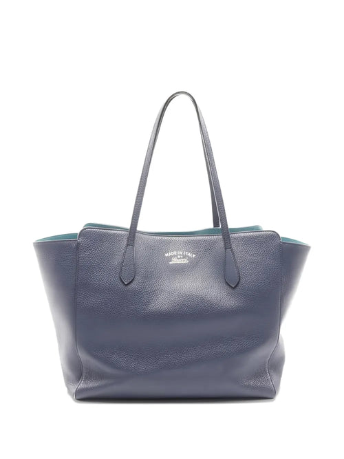2000s swing leather tote bag