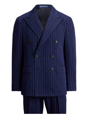 pinstriped double-breasted suit