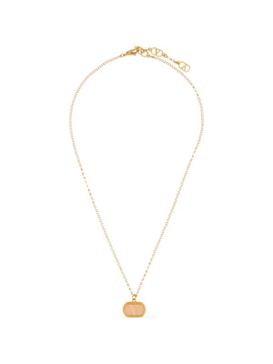 logo-pendant necklace