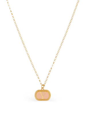 logo-pendant necklace
