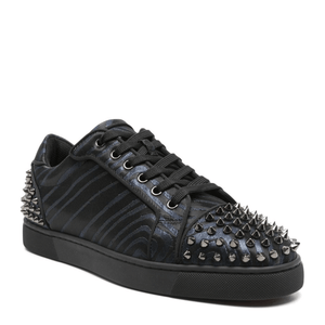Low Top Lace Up Sneakers Black