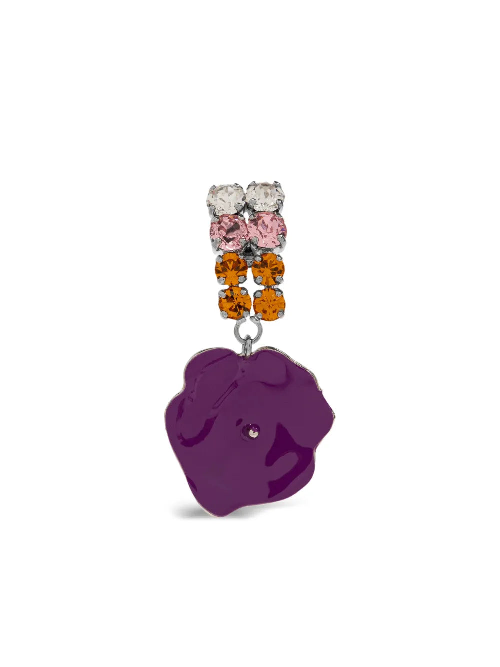 flower-design embellished earrings