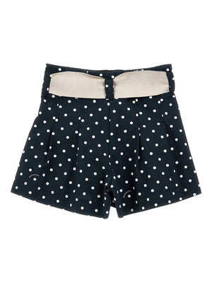 polka-dot bow shorts
