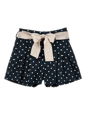 polka-dot bow shorts