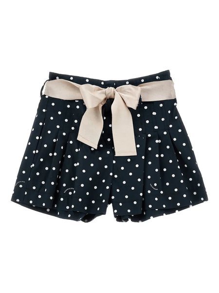 polka-dot bow shorts
