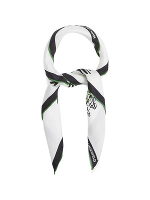 Signature printed silk scarf