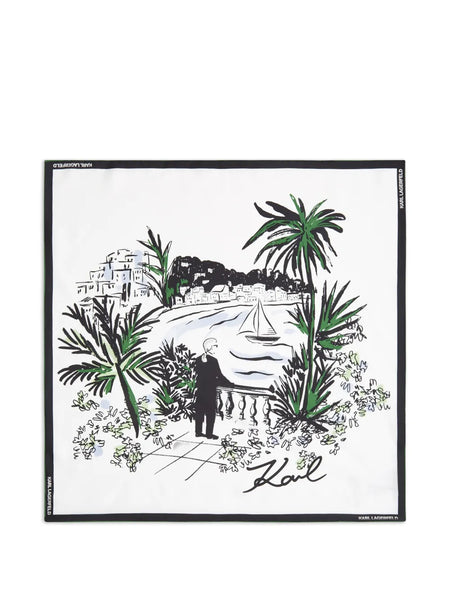 Signature printed silk scarf