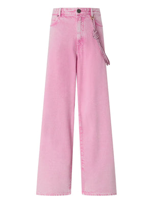 knotted wide-leg jeans