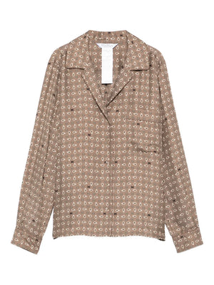 buttoned patterned top