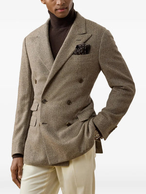 Kent herringbone double-breasted blazer