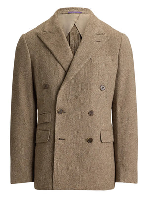 Kent herringbone double-breasted blazer
