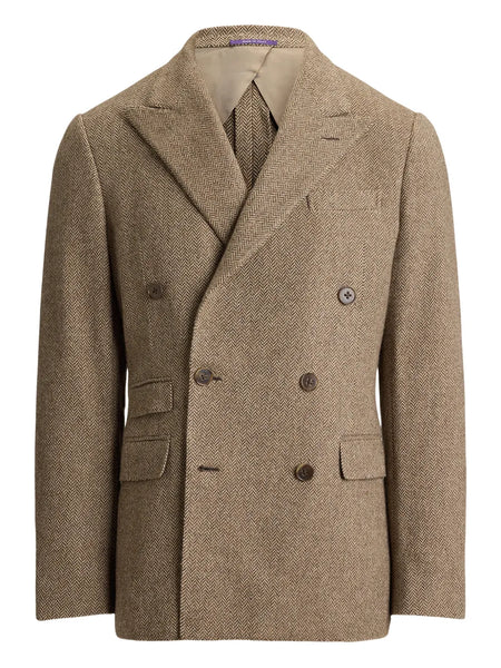 Kent herringbone double-breasted blazer