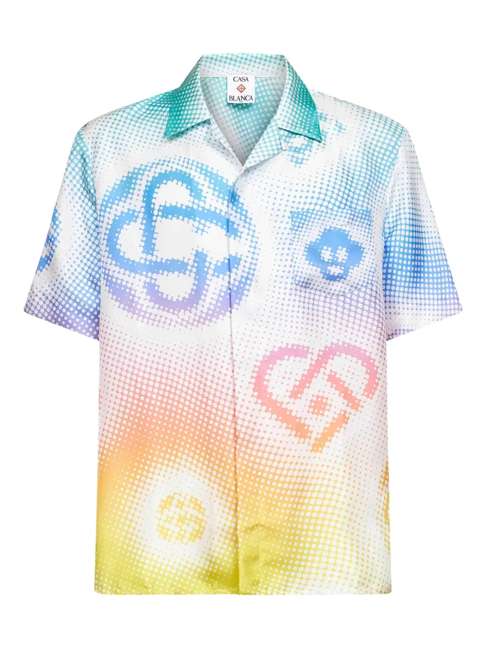 button-up print shirt