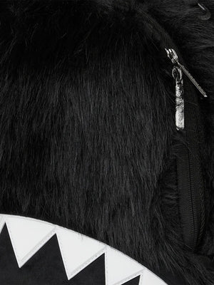 Cray furry shark backpack
