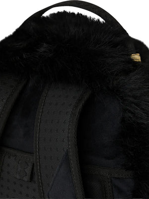 Cray furry shark backpack