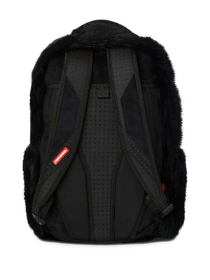 Cray furry shark backpack