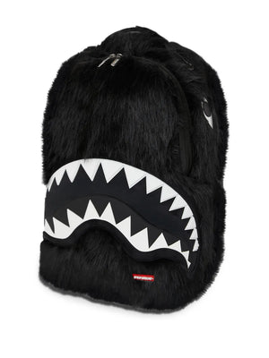 Cray furry shark backpack
