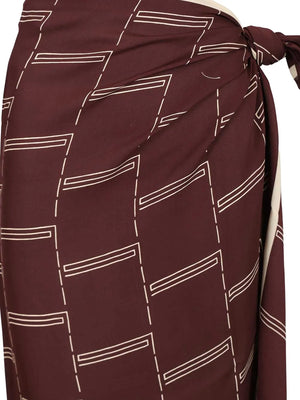 geometric-print scarf