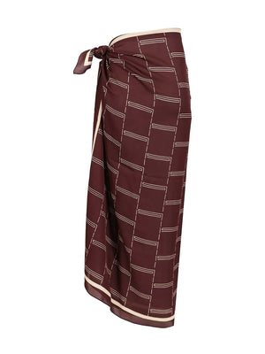 geometric-print scarf
