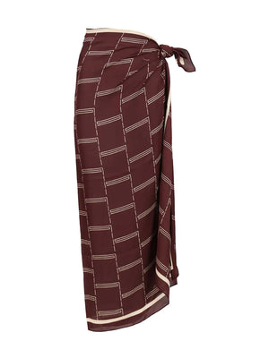 geometric-print scarf