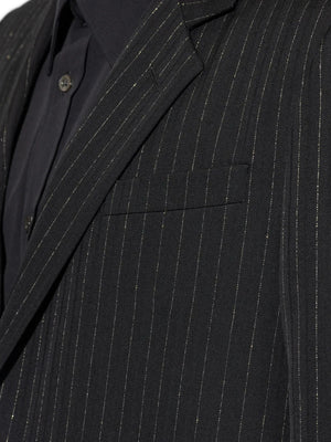 pinstriped blazer