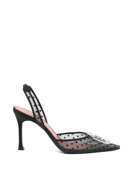 polka-dot heeled pumps
