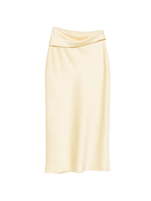 draped midi skirt