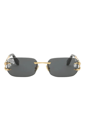 metal rimless sunglasses