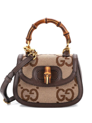 Bamboo 1947 Top Handle Bag Jumbo GG Canvas Mini crossbody bag
