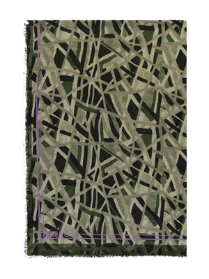 geometric-print scarf