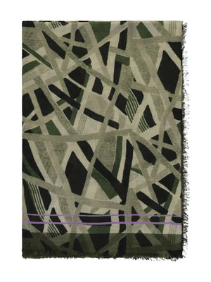 geometric-print scarf