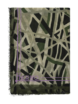 geometric-print scarf