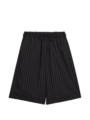 pinstripe drawstring shorts