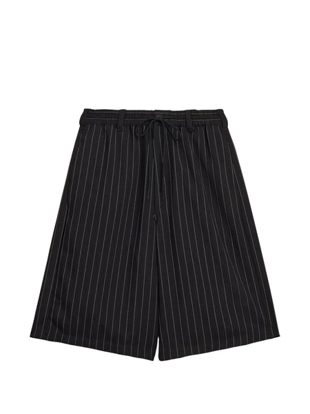 pinstripe drawstring shorts
